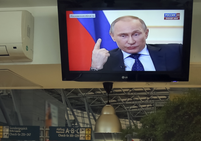 Russian news shows President Vladimir Putin [Image: pri.org]