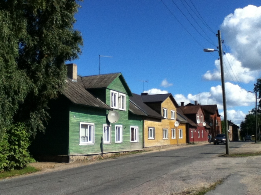 Wooden houses in Viljandi, southern Estonia