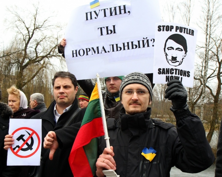 Protest in Vilnius against Russian aggression in Ukraine [Image: BNN News]