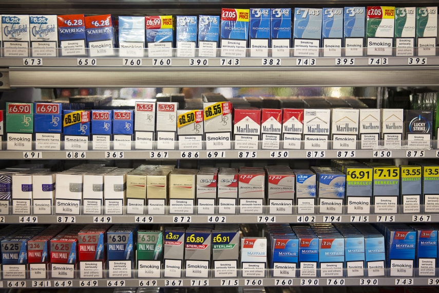 Cigarettes on display [Image: bloomberg.com]