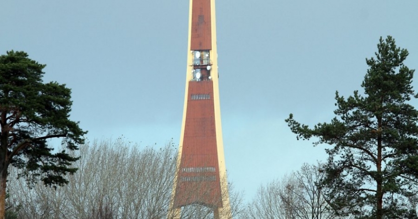 The Latvian television tower in Riga [Image: delfi.lv]