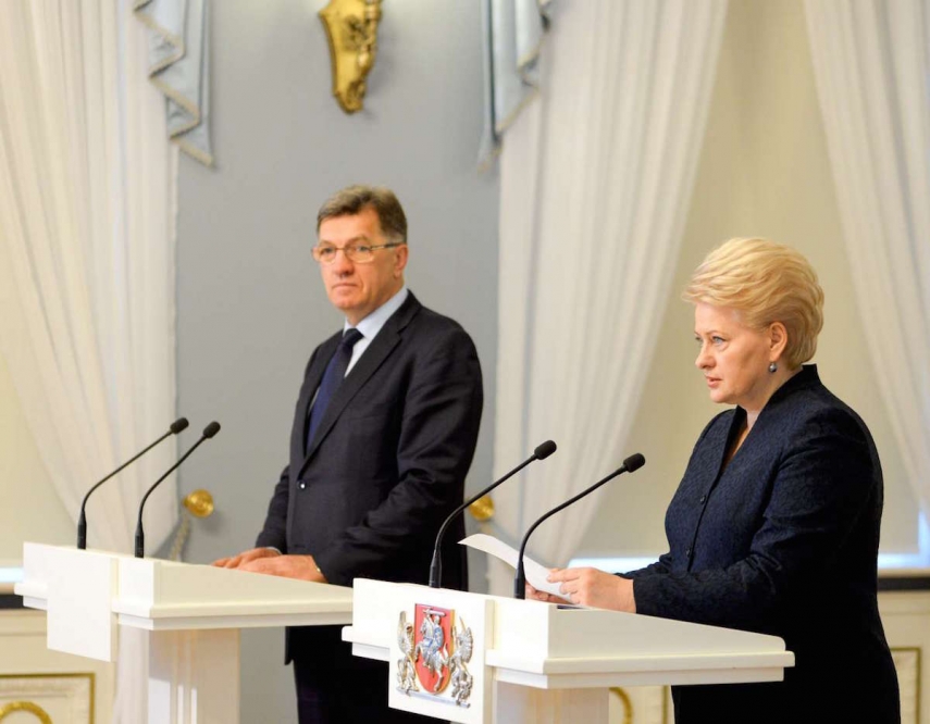 President Dalia Grybauskaite and Prime Minister Algirdas Butkevicius [Image: alkas.lt]