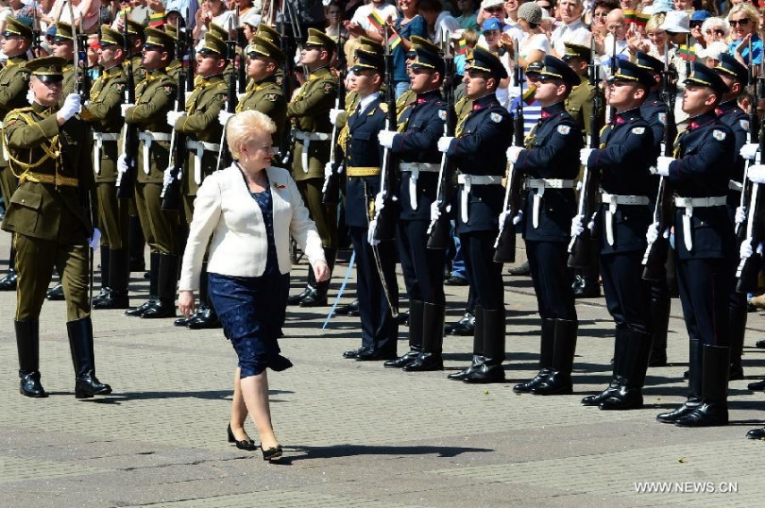 Dalia Grybauskaite on State Day 2014 [Image: Wiki Commons]
