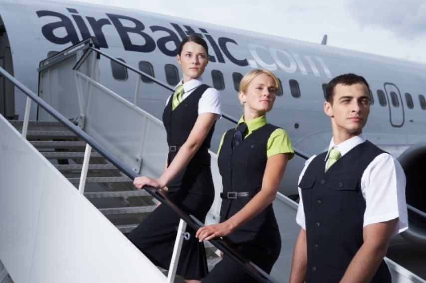 DRUNK FLYING: AirBaltic crew members like these were well over the limit. (Photo: AirBaltic)