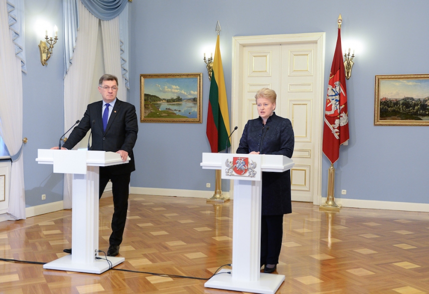 Grybauskaite and Butkevicius are at loggerheads over foster care reform [Image: LRP.lt]