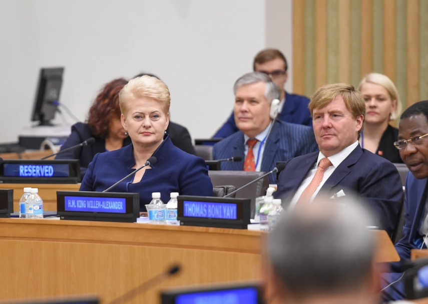 President Dalia Grybauskaite at the United Nations [Image: LRP.lt]