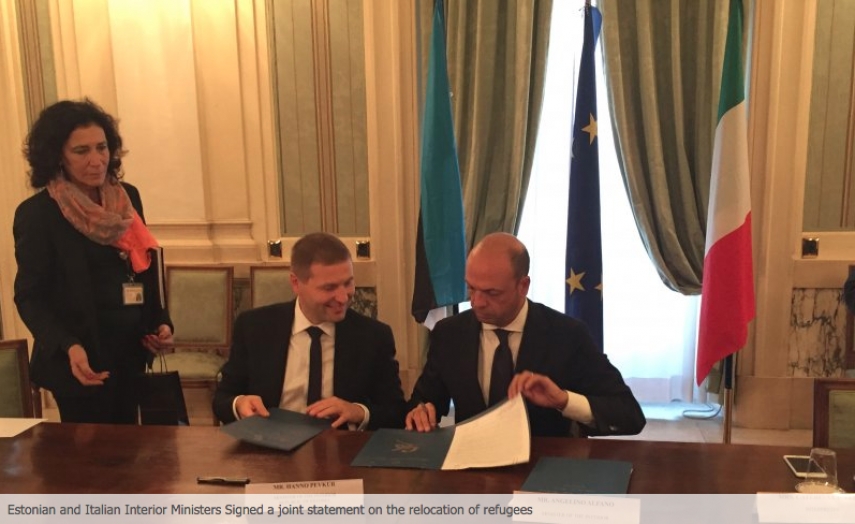 Estonian Interior Minister Hanno Pevkur and Italian Interior Minister Angelino Alfano [Image: siseministeerium.ee]