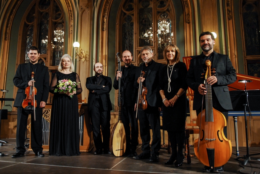 Riga Bach Festival Director Aina Kalnciema, second from right, with the Rare Fruits Council