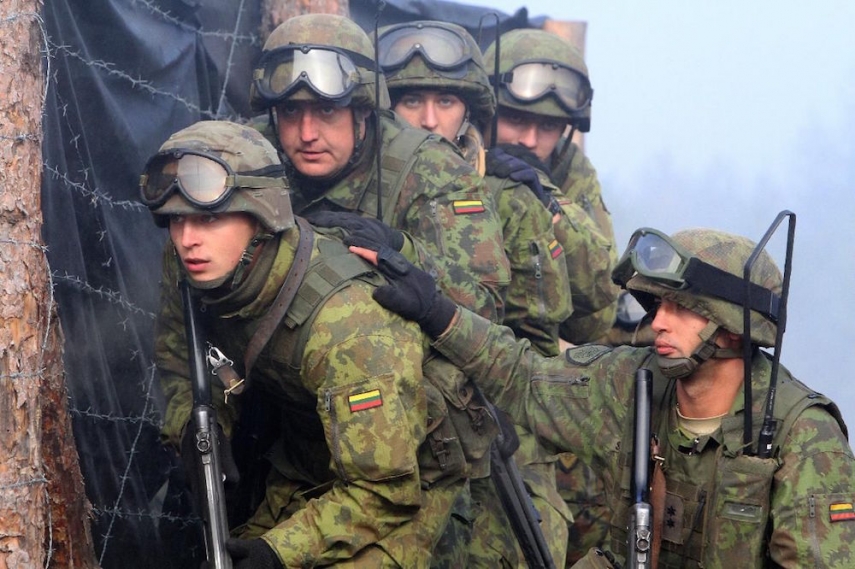 Lithuania re-introduced conscription in 2015 [Image: Yahoo]