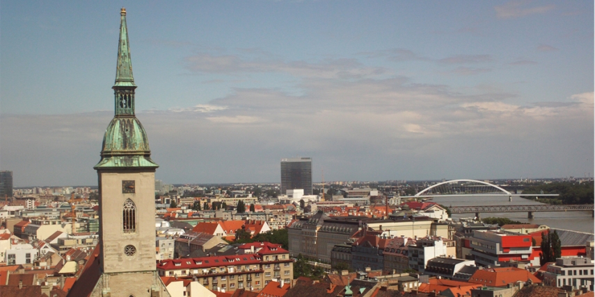 The view of Bratislava from Castle Hill