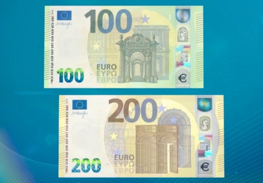 New 100-euro and 200-euro notes of Europa series put into circulation week