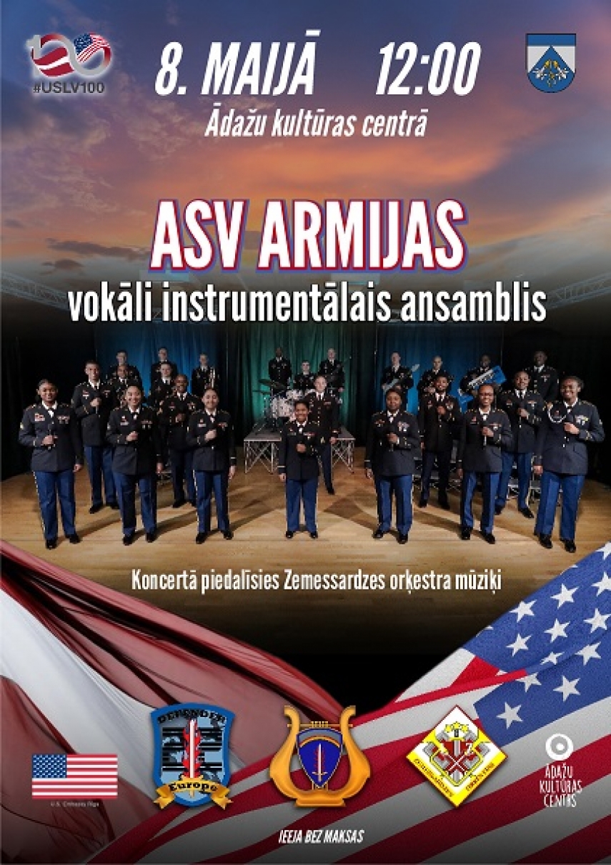 U.S. Army Europe and Africa Soldiers’ Chorus to perform in Ādaži and Lielvārde