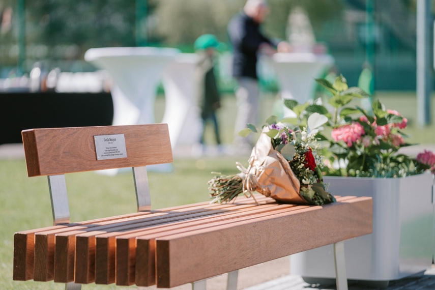 To honor the memory of the Armenian-origin football philantropist Garik Iknojan, a memorial bench was opened in Tallinn, the capital of Estonia