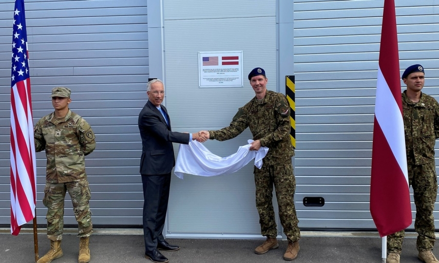 U.S. and Latvian Officials Participated in Unveiling Ceremony for U.S.-Funded Fire Station at Lielvārde Air Force Base