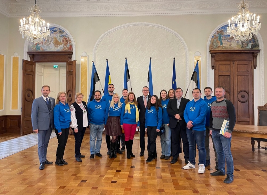 Photo: eGA Ukrainian team members in Estonian Parliament