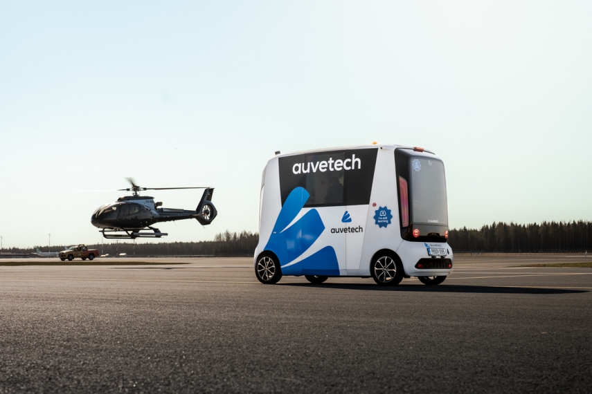 World's First Autonomous Shuttle Helicopter Detection Test – Auve Tech Iseauto Leading the Way