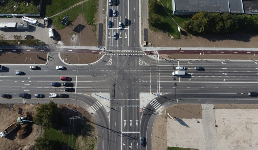 Photo: A renovated traffic intersection in Siauliai