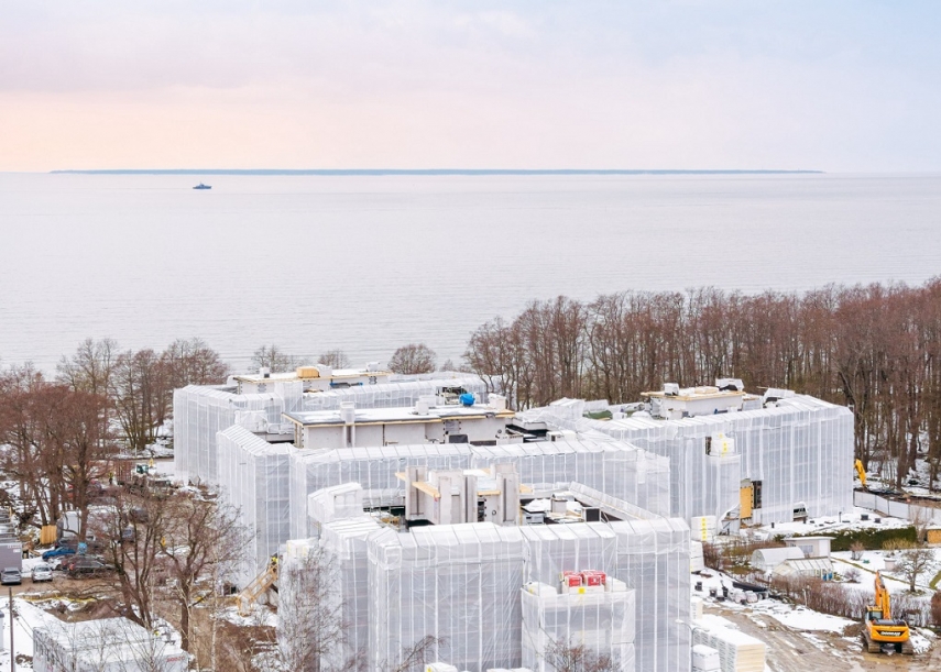 The new buildings – closest to the sea in Estonia – have reached their full height and will be finished in the autumn