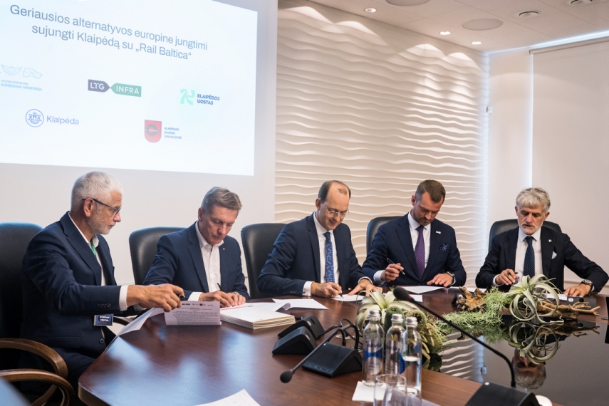 Memorandum signed on the development of the European gauge railway line to Klaipėda