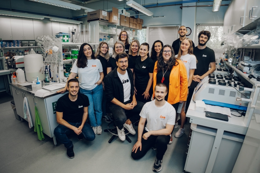 Photo: ÄIO team in TalTech laboratory (Andrei Ozdoba)