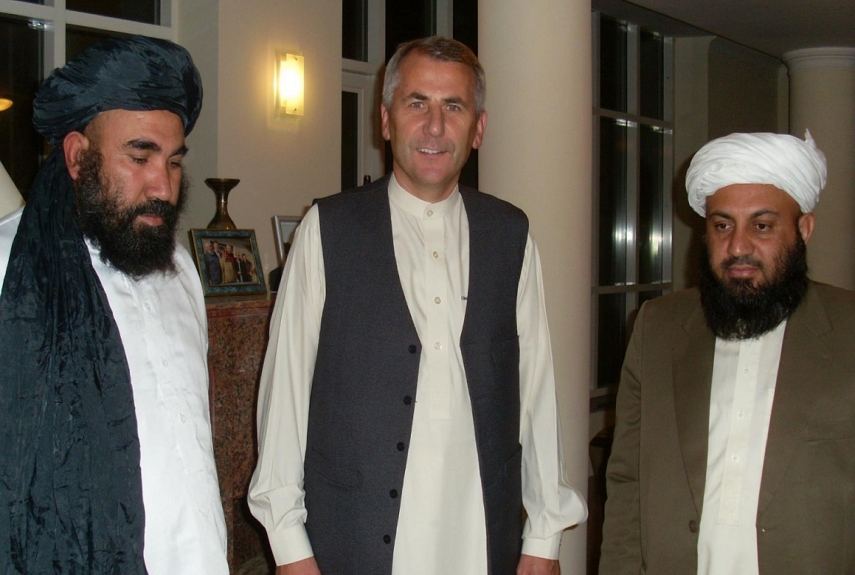 Photo: V. Usackas, the EU Special Representative and Head of Delegation in Afghanistan, with the Taliban leaders in Afghanistan