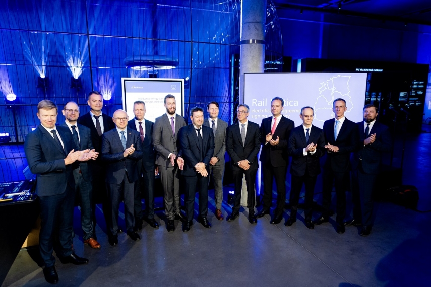 Photo: Ceremonial signing of historic Rail Baltica marks electrification contract