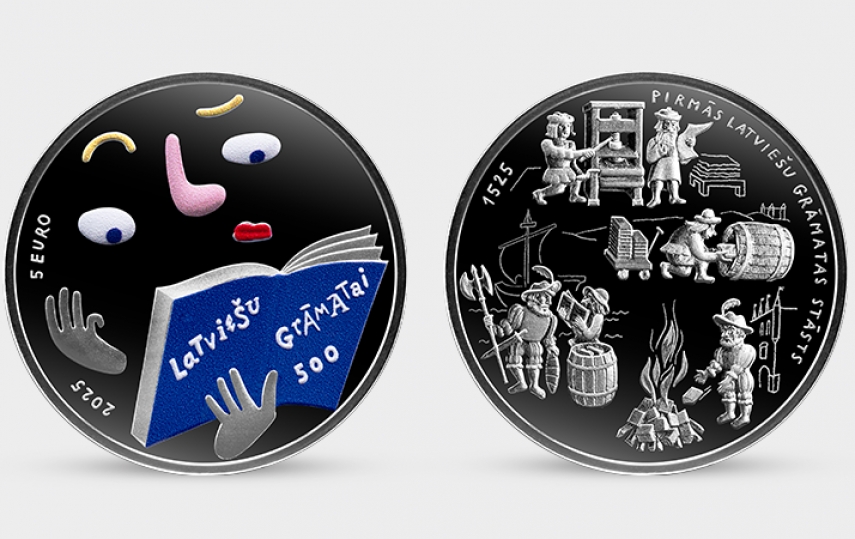 Latvijas Banka dedicates a coin to the 500th anniversary of the first book published in Latvian