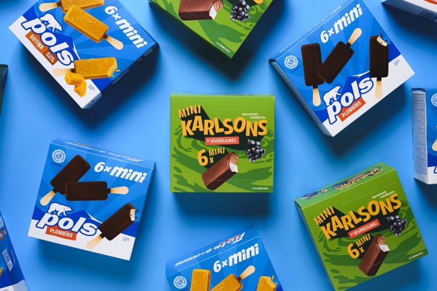 'Karlsons' and 'Pols' ice creams now in mini size and multipacks! 'Food Union Latvia' invests 25 thousand euros in the development of three new products