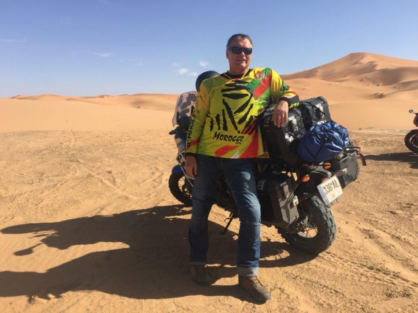 Photo: Arunas Vaisvila, director of UAB Autoaibe, is passionate about motobiking, even in extraordinary environments