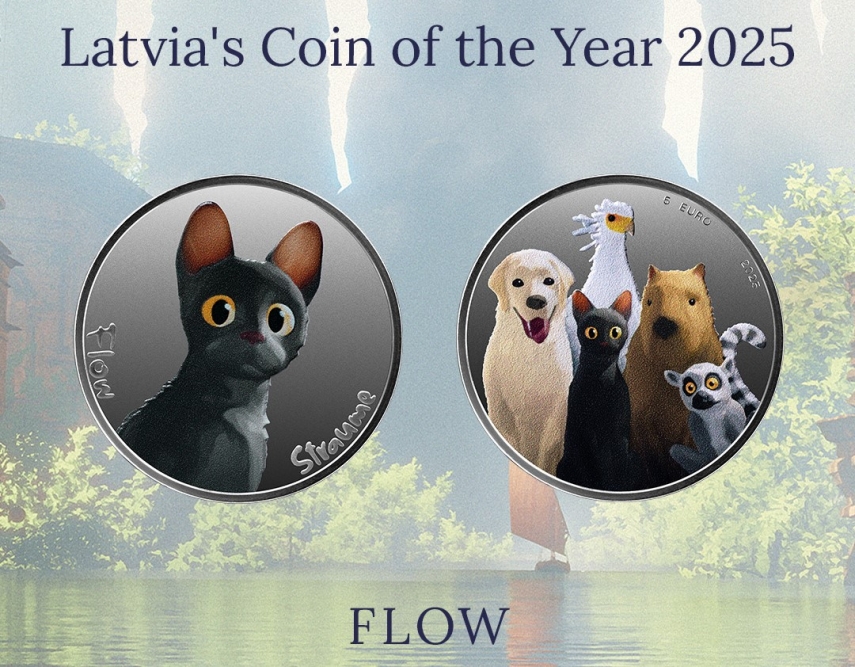 The coin 'Flow' becomes Latvia's Coin of the Year 2025