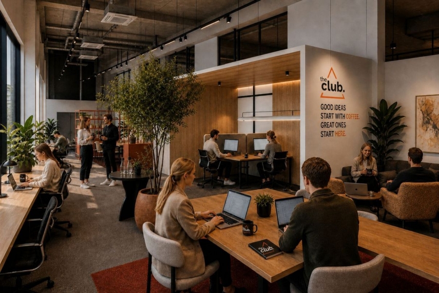 The first club in Estonia, which combines workout, spa and coworking, will open in the T1 Center this summer