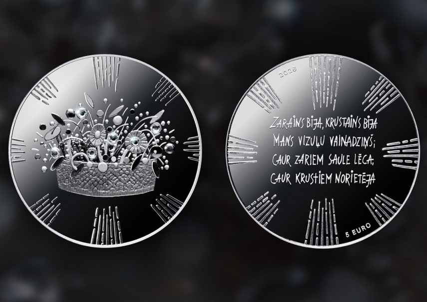 Latvijas Banka is issuing a coin 'Bridal Crown' adorned with crystals