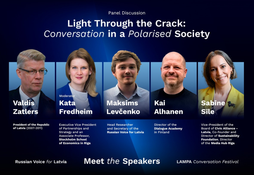 Former President Valdis Zatlers and international experts to seek a way out of polarization in society at the LAMPA Conversation Festival