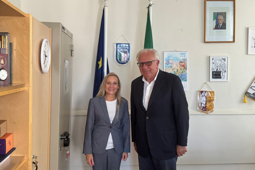 Photo: Professor Franco Borruto with Andreina Marsella