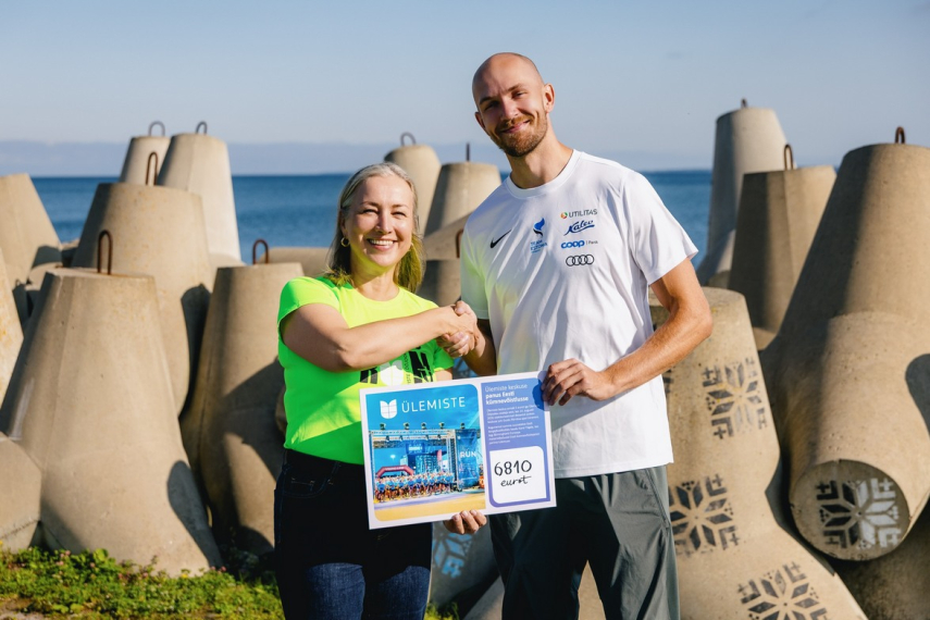 Night Run participants raised 6,810 euros for decathlete Karel Tilga through the Ülemiste Centre Director’s challenge