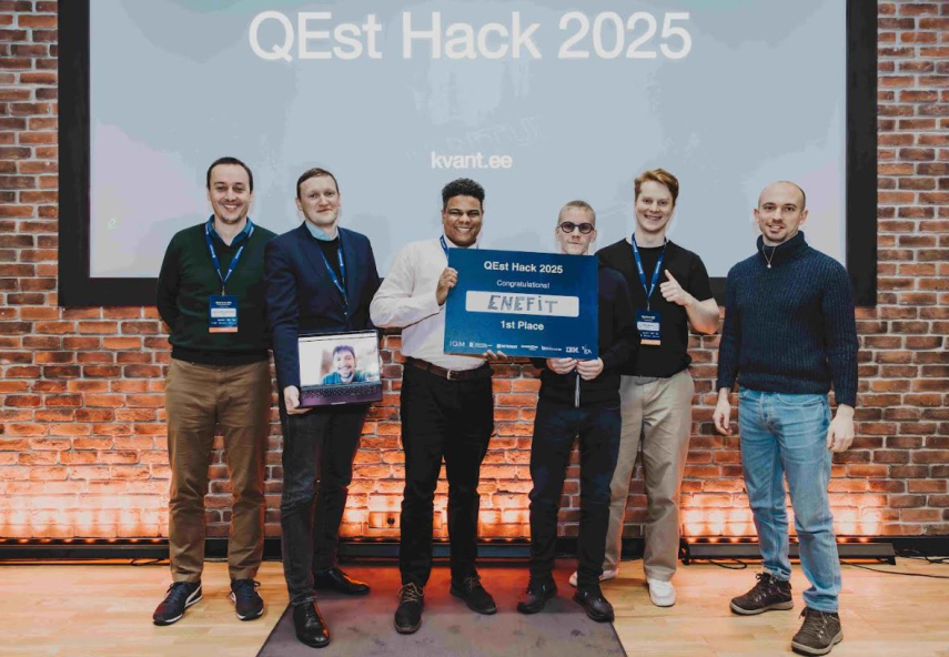 Photo: The Enefit team, winners of Estonia’s first quantum hackathon in 2025 (Tiina-Liina Uudam)